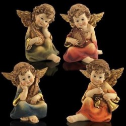 Figura Angel x4 Instrumentos 13 cm