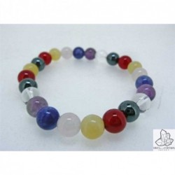 PULSERA DE LOS CHAKRAS BOLAS 8MM COLORES CONSECUTIVOS