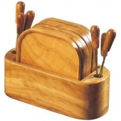 Set de 6 salvamanteles cuadrados con pinchos para aperitivos
