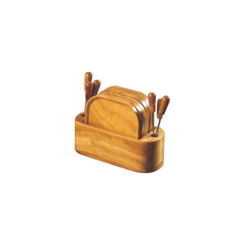 Set de 6 salvamanteles cuadrados con pinchos para aperitivos