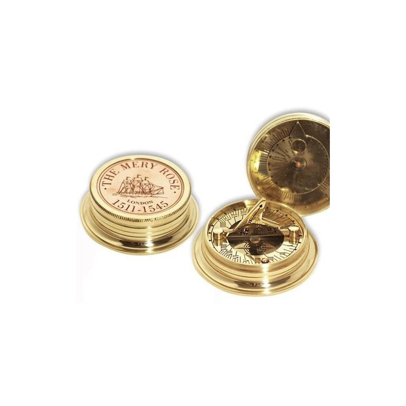 Reloj Solar de Bolsillo Con Brujula 5 cm