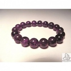 Pulsera elastica de bolas de Amatista de 7mm.