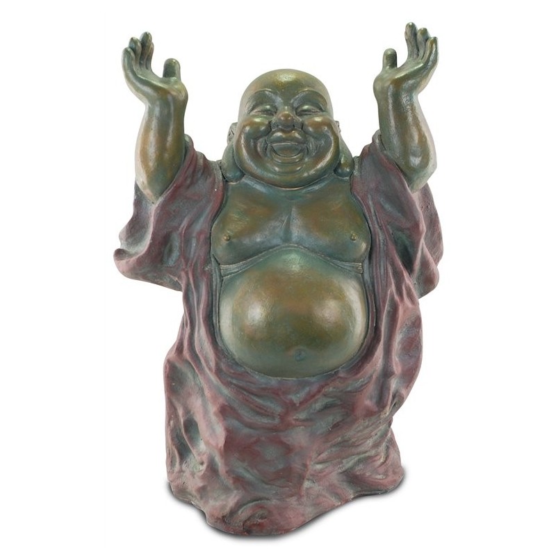 Figura Grande Metal Budha Feliz 82 cm
