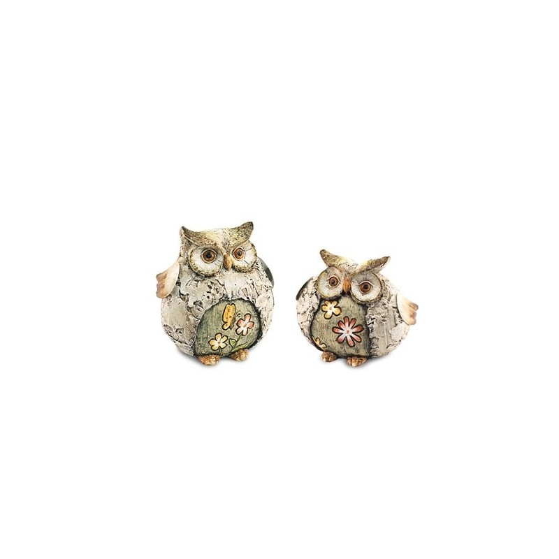 Figura x2 Buhos Gris 10 cm
