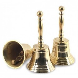 Set 3 Campanas de Mano Laton 11 cm