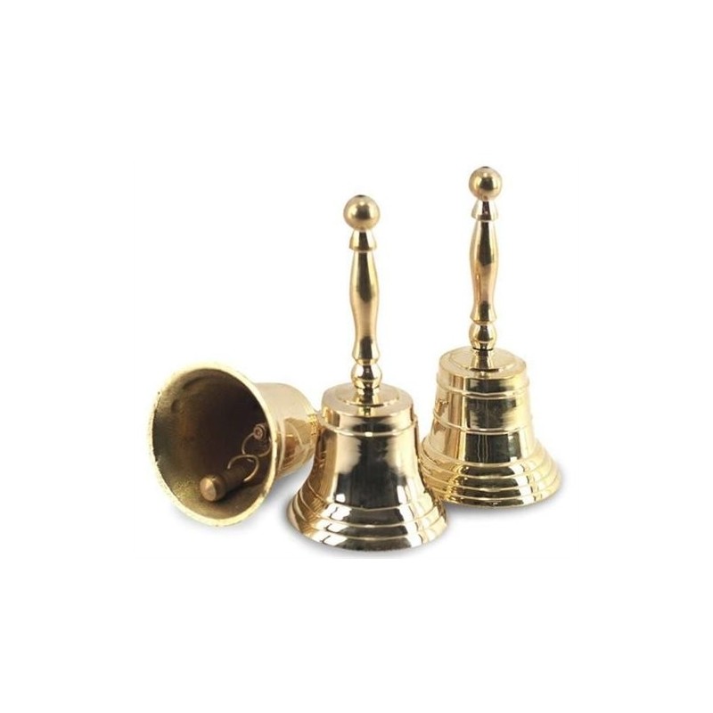 Set 3 Campanas de Mano Laton 11 cm