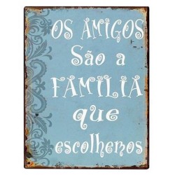 Placa Pared Mensajes Vintage 33x25 cm