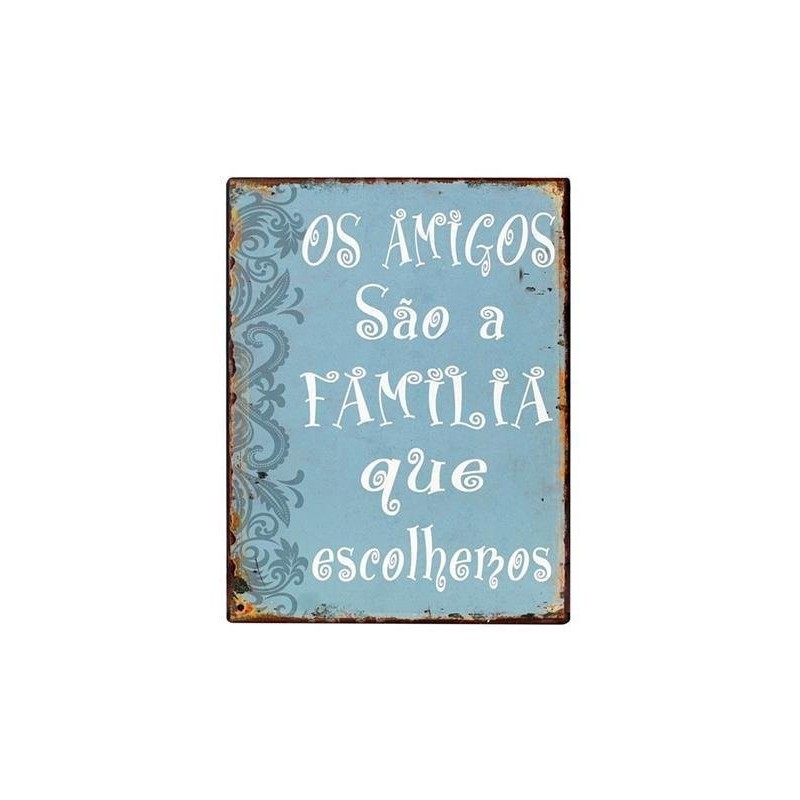 Placa Pared Mensajes Vintage 33x25 cm