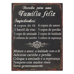 Placa Pared Mensajes Vintage 33x25 cm