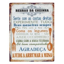 Placa Pared Mensajes Vintage 33x25 cm