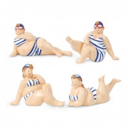 Figura Decorativa x4 Ba–istas Resina 10 cm