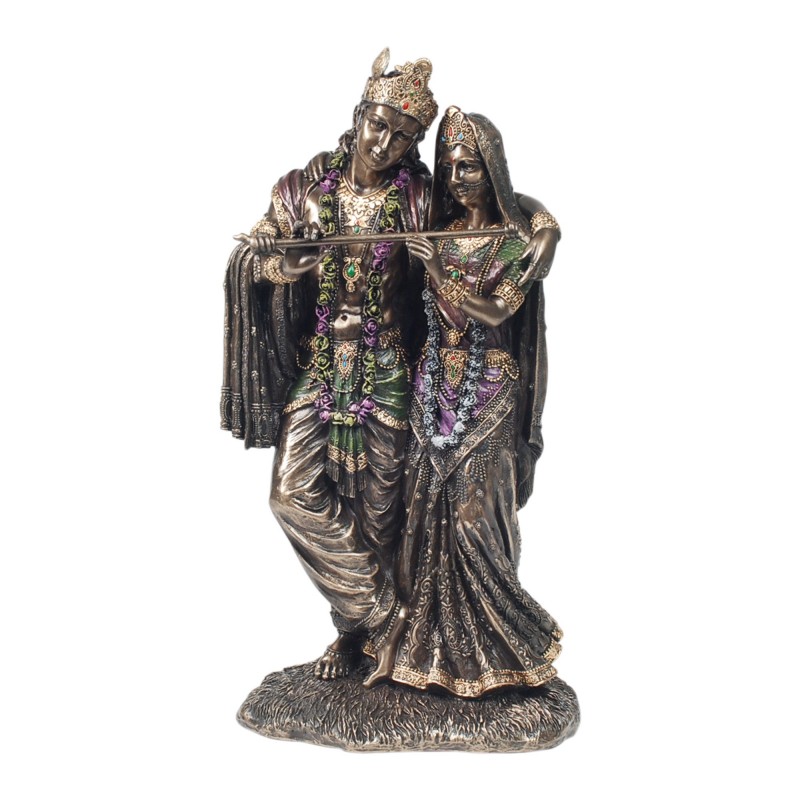 Figura Resina  Clasica Radha y Krishna 29 cm