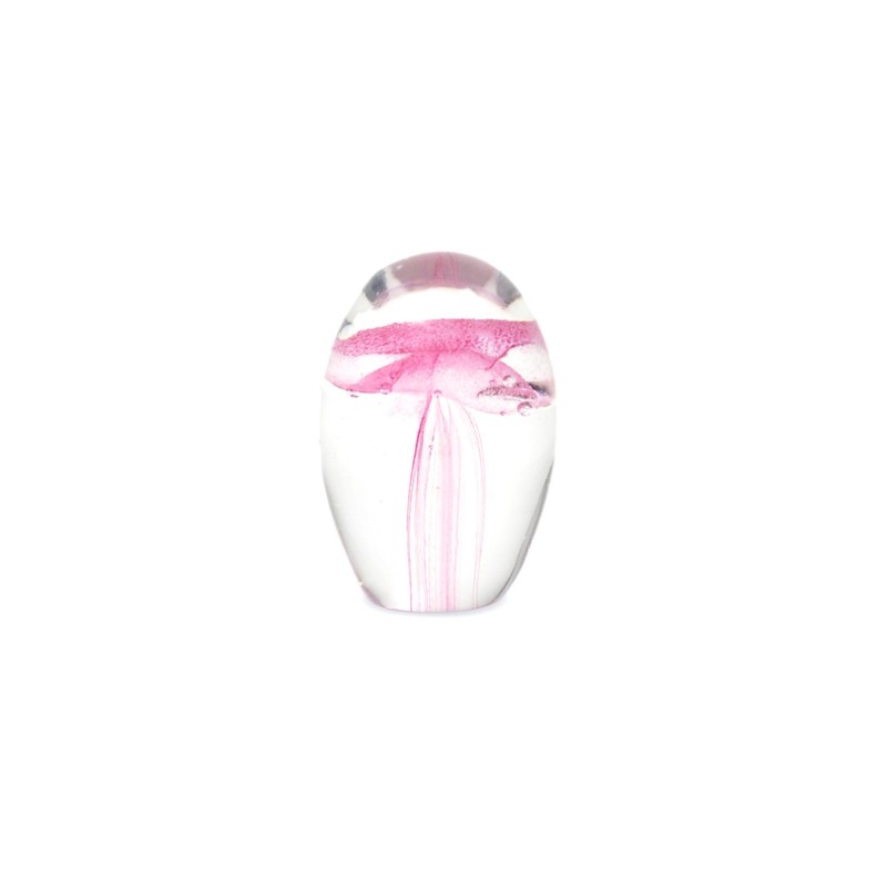Pisapapeles Cristal Medusa Rosa 6 cm