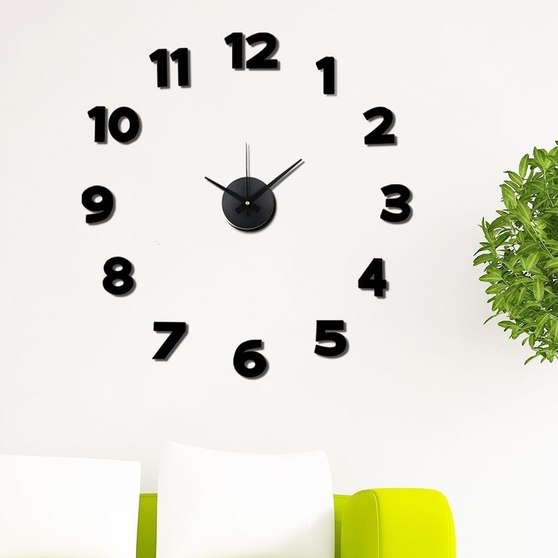 Reloj pared moderno XXL Reloj analógico pared Reloj pared adhesivo sin  números 4052025307837