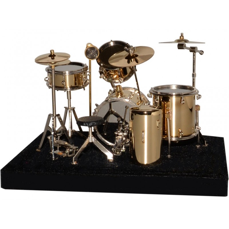 MINIATURA BATERÍA MÚSICA METAL 18X13X13CM