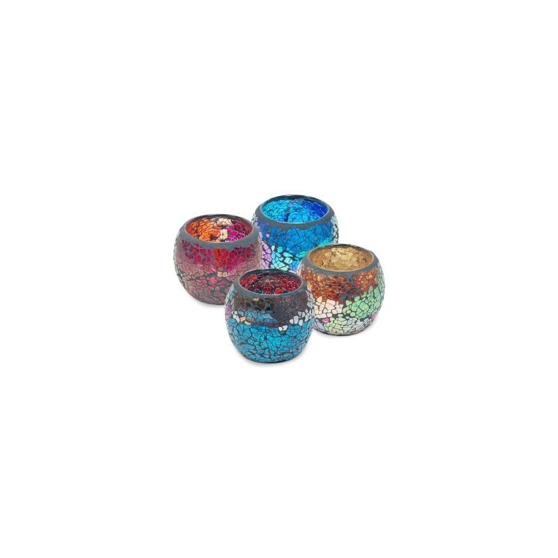 Portavelas T-Light x4 Colores 8 cm