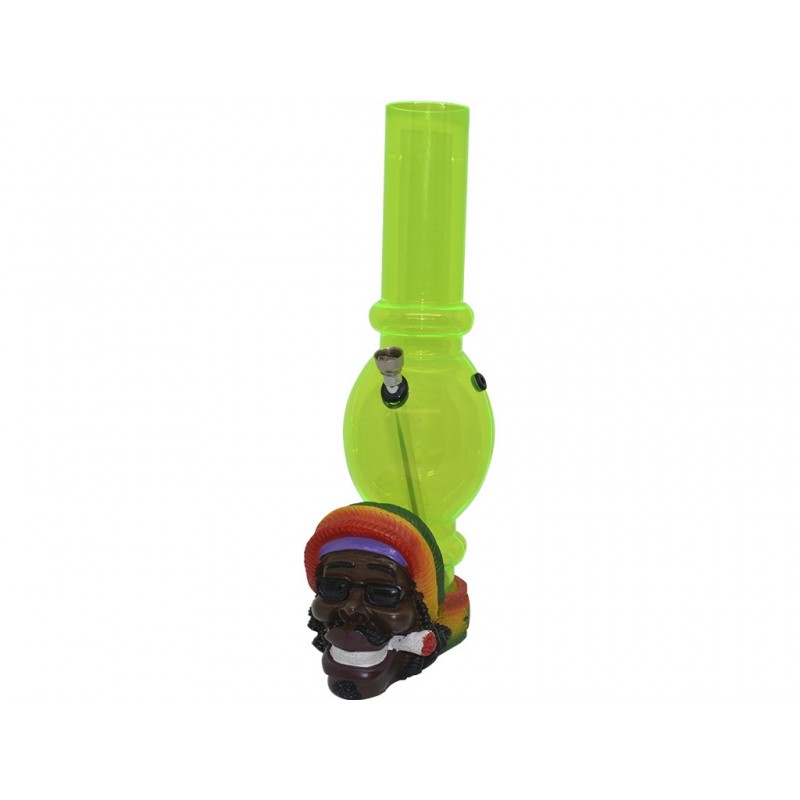 BONG ACRILICO RASTAFARI H:33 CM