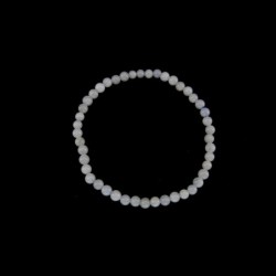 Pulsera de Aguamarina Bola Lisa 4mm