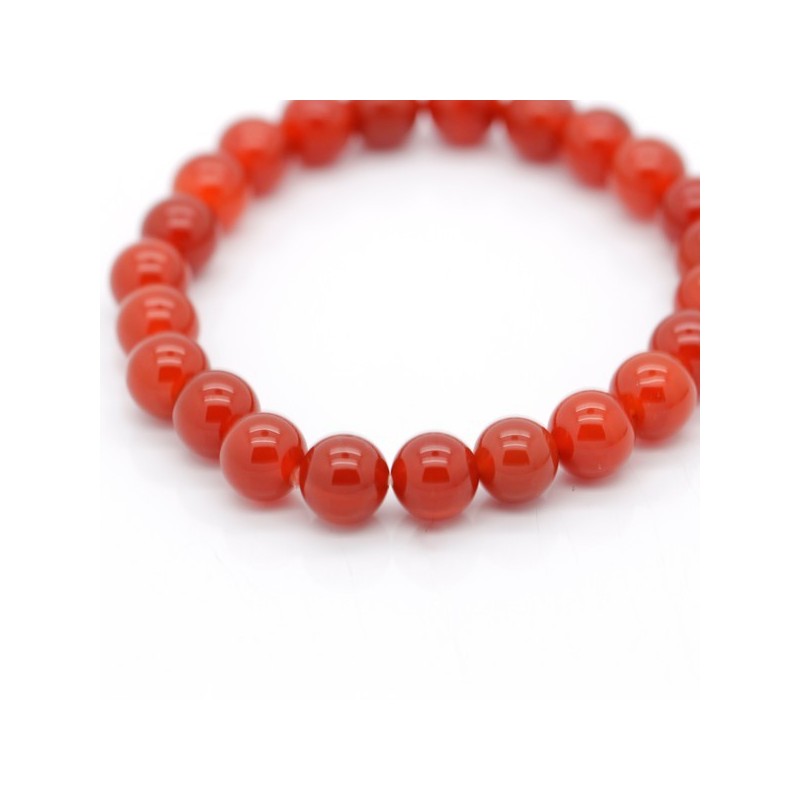 Pulsera de Cornalina Bolas 8mm