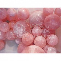 Bolas de Cuarzo Rosa Calidad Extra (pack de 250 gr)
