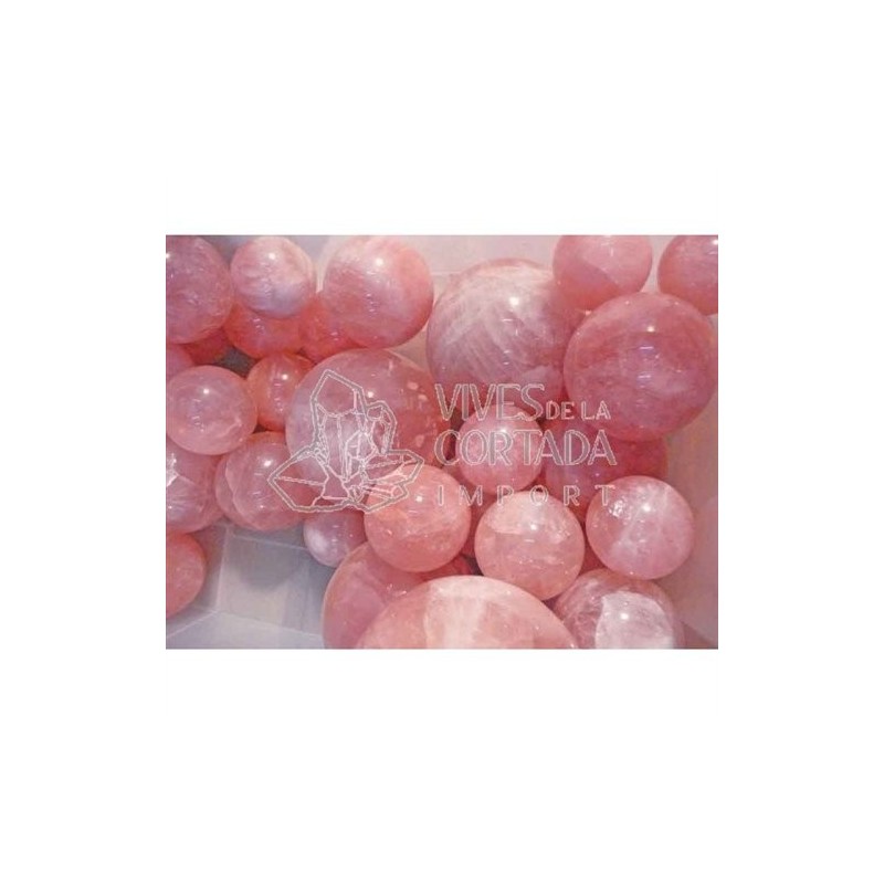 Bolas de Cuarzo Rosa Calidad Extra (pack de 250 gr)
