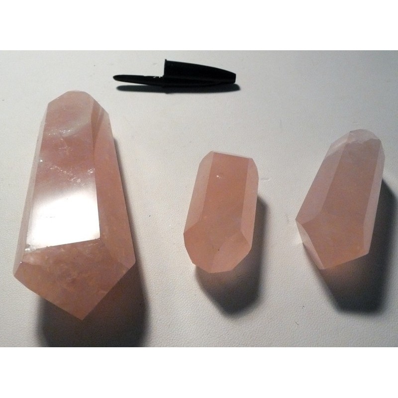 Biterminados en cuarzo rosa (pack 250gr).