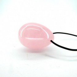 Huevo Grande de Cuarzo Rosa con Agujero