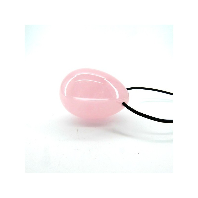 Huevo Grande de Cuarzo Rosa con Agujero