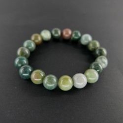 Pulsera elastica de bolas de Jaspe Oceano de 10mm.