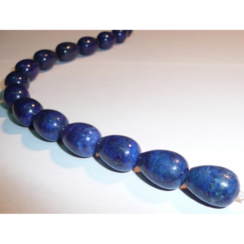 Hilo lapislazuli forma bellota 17 mm x 13 mm