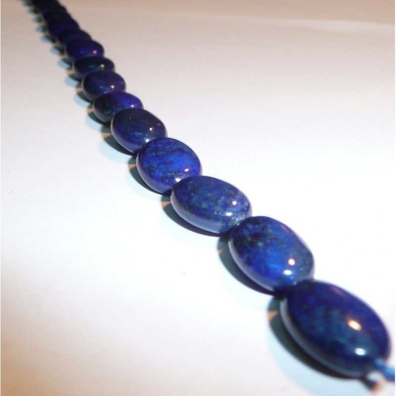 Hilo lapislazuli forma ovalados 15 mm x 6 mm