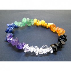 Pulsera elastica con las piedras que simbolizan los siete Chakras