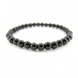 Pulsera de Obsidiana Bola Lisa 8mm