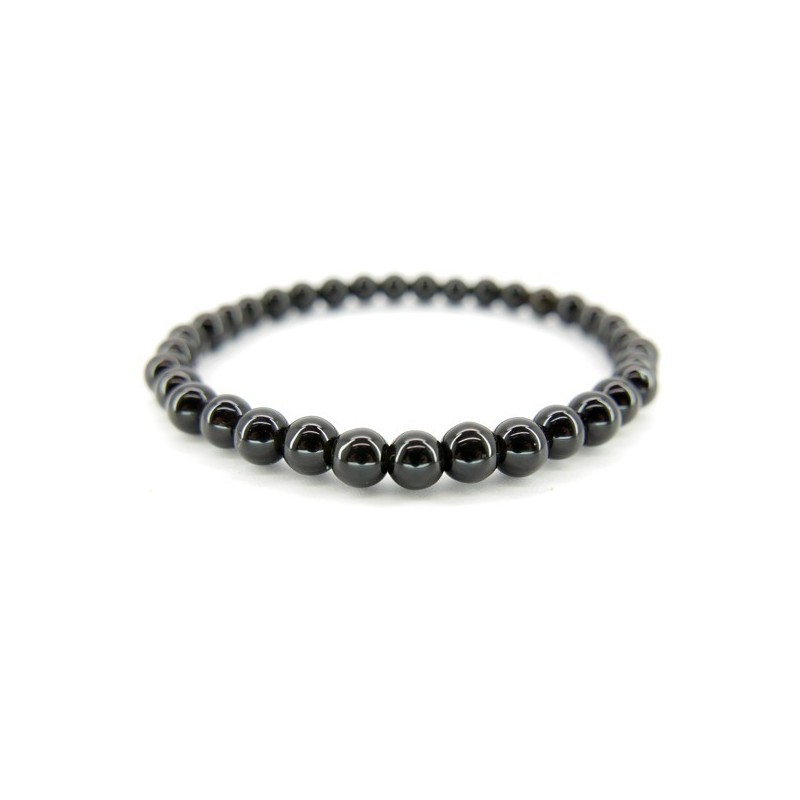 Pulsera de Obsidiana Bola Lisa 8mm