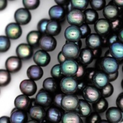 Tira de collar Perlas Cultivadas gris 40cm bolas 6mm