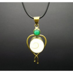 Colgante de Bronce con Caracol y Aventurina -93-