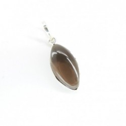 Colgante de Cuarzo Ahumado Ojo Grande -Plata de Ley 925-