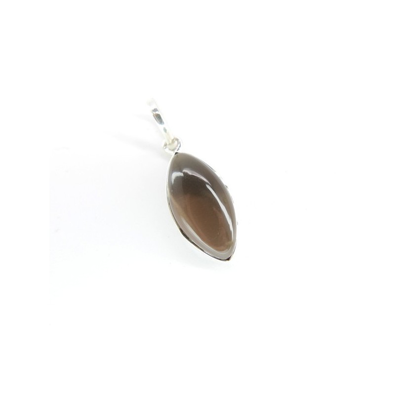 Colgante de Cuarzo Ahumado Ojo Grande -Plata de Ley 925-
