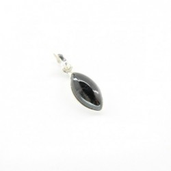 Colgante de Turmalina Negra Ojo Pequeo - Plata de Ley 925