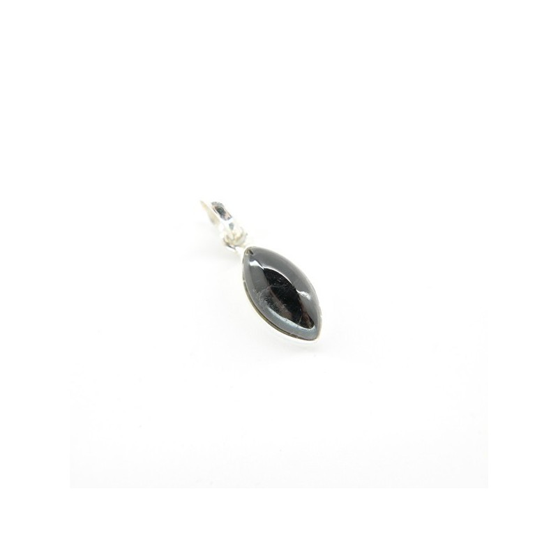 Colgante de Turmalina Negra Ojo Pequeo - Plata de Ley 925