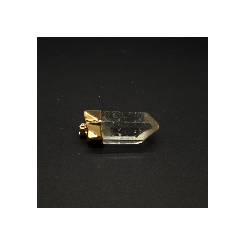 Colgante Punta de Cuarzo en Bruto (Bao de Oro)