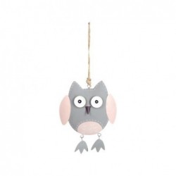 Adorno Pared Buho Gris 12 cm