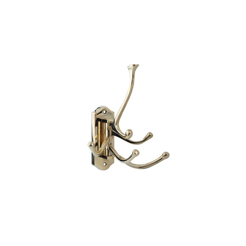 Percha 5 Pomos Laton Retro