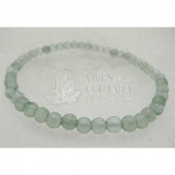 Pulsera Elastica Bolas de Fluorita Verde de 4 mm
