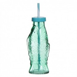 Botella Cristal Pez 19 cm