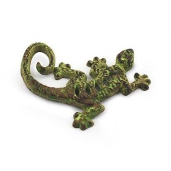 Figura Metal Lagarto Verde 11 cm