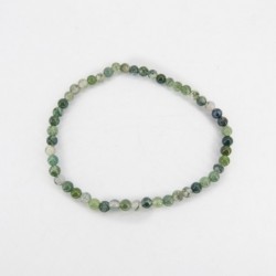 Pulsera de Agata Musgosa Bola Lisa 4mm