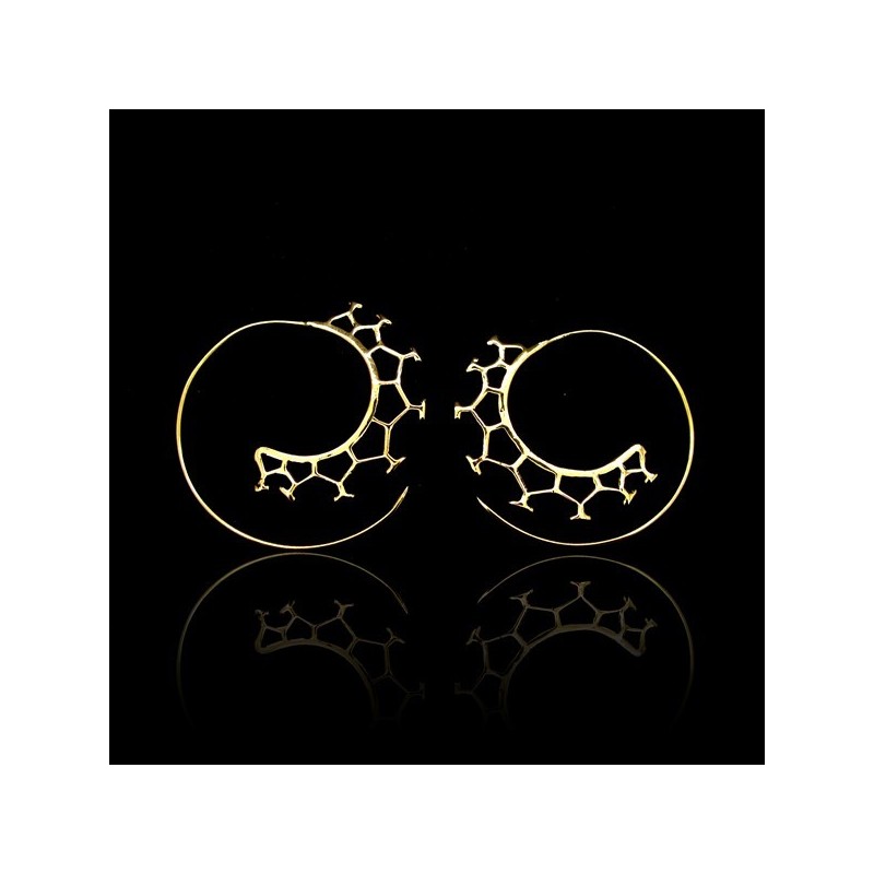 Pendientesespiral Pentagonos de Bronce -40-