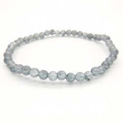 Pulsera de Agata Gris Bola Lisa 4mm
