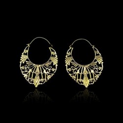 Pendientes Florales de Bronce -64-